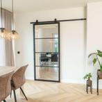 Stalen Schuifdeur - 4 Vlaks - Helder glas - Moderne look, 75 tot 150 cm, Nieuw, 150 tot 225 cm, Metaal