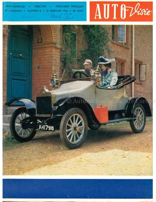 1963 AUTOVISIE MAGAZINE 08 NEDERLANDS, Boeken, Auto's | Folders en Tijdschriften
