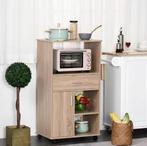 Keukentrolley met Kast, Lade en Magnetronplank – 108 cm, Huis en Inrichting, Verzenden, Nieuw