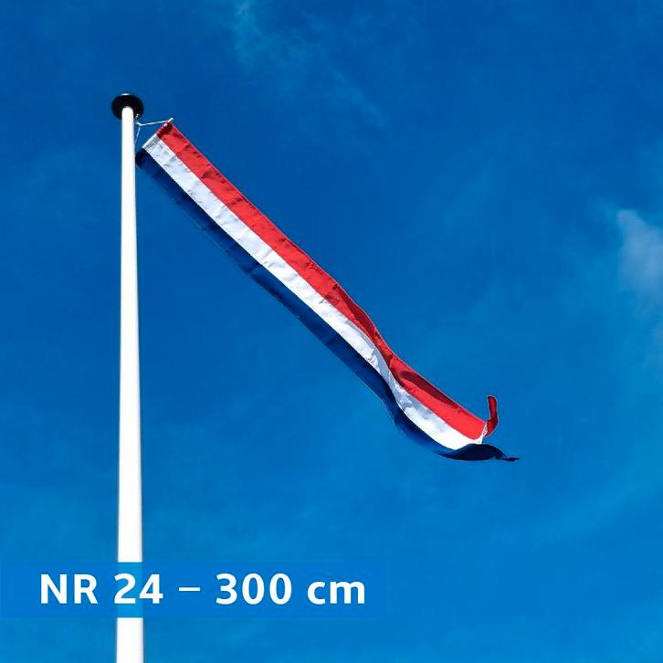 NR 24: Nederlandse wimpel 300 cm marineblauw met stokje., Diversen, Vlaggen en Wimpels, Nieuw