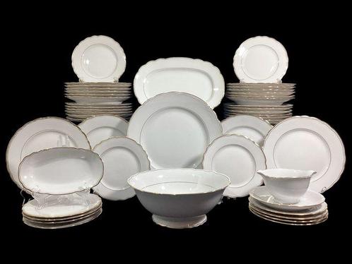 Richard Ginori - Tafelservies voor 12 (48) - Goud, Porselein, Antiek en Kunst, Antiek | Meubels | Tafels