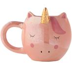 Beker - Unicorn Eenhoorn Roze met Goud - 560ml NIEUW, Nieuw, Ophalen of Verzenden