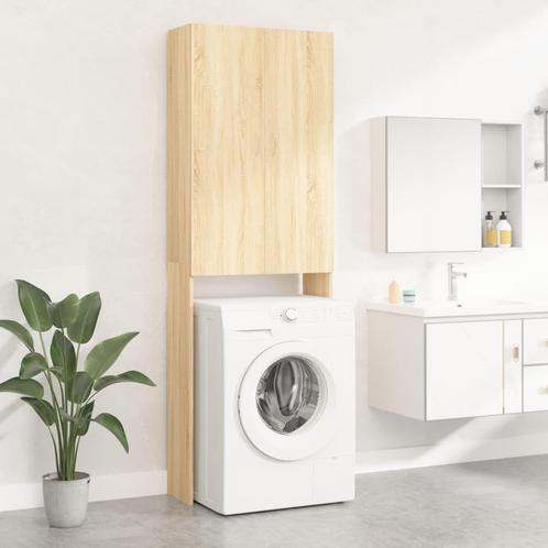 vidaXL Wasmachinekast 64x25,5x190 cm sonoma eikenkleurig, Witgoed en Apparatuur, Wasmachines, Nieuw, Verzenden