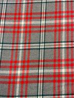 Hoge kwaliteit! Tartan stof in geschoren wolmix zonder