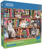 Puss Back in Books Puzzel (500 XL stukjes) | Gibsons -, Hobby en Vrije tijd, Denksport en Puzzels, Verzenden, Nieuw