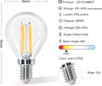 E14 LED lamp - Dimbaar - Filament lamp - 4W - 5 stuks - Aigo, Huis en Inrichting, Verzenden, Nieuw