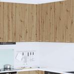 vidaXL Hangkast Riga Ambachtelijke Eik en Wit 57 x 57 x 100, Huis en Inrichting, Keuken | Keukenelementen, Verzenden, Nieuw, Bruin