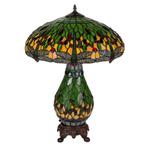 Tiffany tafellamp met verlichte voet – libelle in, Verzenden, Nieuw