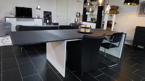Eettafel Panda hoogglans wit met massief, Huis en Inrichting, Tafels | Eettafels, Nieuw, Rechthoekig, Ophalen of Verzenden
