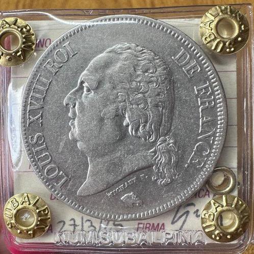 Frankrijk. Louis XVIII. 5 Francs 1824-D, Lyon (Zonder, Postzegels en Munten, Munten | Europa | Euromunten