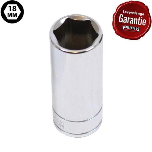 Metrische lange dop 3/8 inch – 18 mm. zeskant dop – 6,3 cm., Doe-het-zelf en Verbouw, Gereedschapskisten, Ophalen of Verzenden