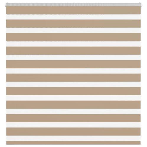 vidaXL Zebra Blind 145x100 cm stofbreedte 140,9 cm polyester, Huis en Inrichting, Stoffering | Gordijnen en Lamellen, Bruin, Nieuw