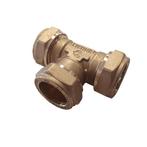 Knelkoppeling T-stuk messing 15mm, Verzenden, Nieuw