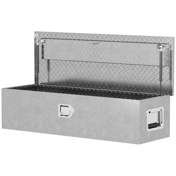 TRUUSK Aluminium Gereedschapskist 99x33x25,5 cm - Met Zijhan, Doe-het-zelf en Verbouw, Kratten en Dozen, Nieuw, Verzenden