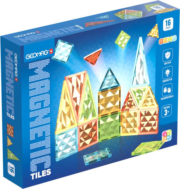 Geomag - Magnetic Tiles Gems 16, Kinderen en Baby's, Speelgoed | Overig