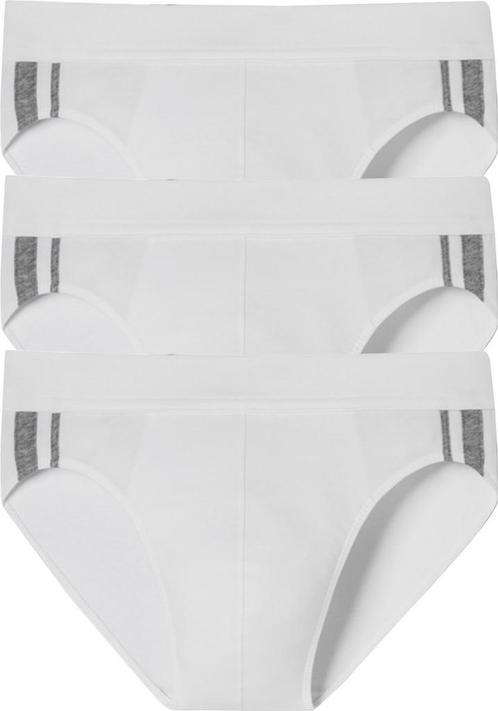 Schiesser heren Rio slip 3-pack 95/5 - White stripe - L -, Kleding | Heren, Ondergoed, Verzenden