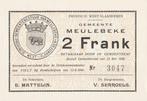 België. - Meulebeke noodgeld - 1, 2, 5, 10, 20 Frank 1940 -, Postzegels en Munten