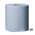 Centrefeed handdoekrollen blauw | 6 stuks | 2 laags | 450, Verzenden, Nieuw in verpakking