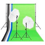 vidaXL Studioverlichtingsset met achtergronden en paraplus, Audio, Tv en Foto, Fotografie | Fotostudio en Toebehoren, Verzenden