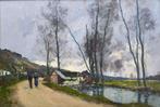 Paul Lecomte (1842-1920) - Bord de rivière en Normandie