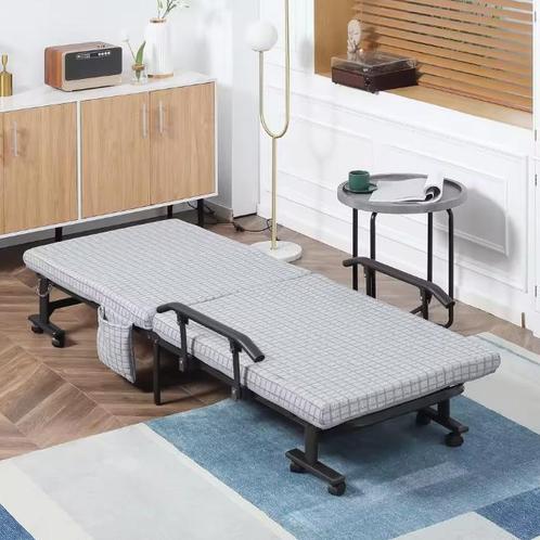 Nieuw: Opklapbaar Logeerstoel – Slaapbank, camping bed, Huis en Inrichting, Stoelen, Nieuw, Verzenden