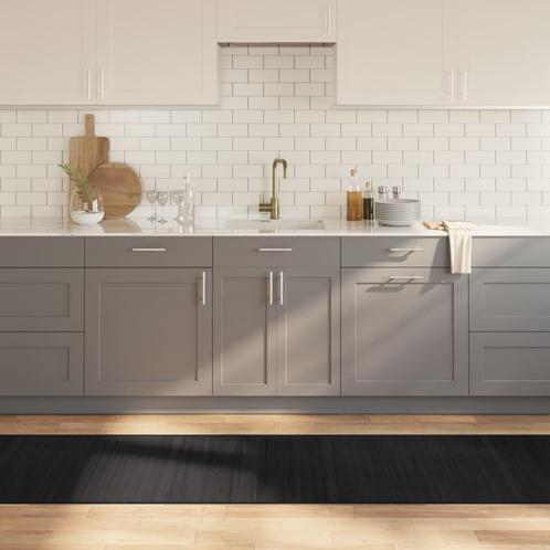 vidaXL Vloerkleed rechthoekig 70x400 cm bamboe zwart, Huis en Inrichting, Stoffering | Tapijten en Kleden, Zwart, Nieuw, Verzenden