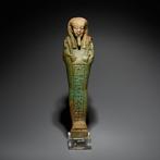 Oud-Egyptisch Faience Ushabti voor generaal Pakhaas, zoon