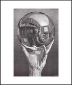 M.C. Escher - “Hand with Sphere, 1935”. Gedateerd en, Antiek en Kunst
