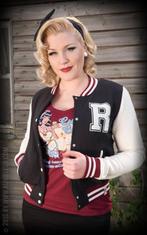 Rumble 59, Ladies College Jacket in Black., Kleding | Dames, Verzenden, Nieuw