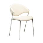 *WOONWINKEL* Dan-Form Zone Beige Eetkamerstoel Met Chroom, Huis en Inrichting, Stoelen, Verzenden, Nieuw