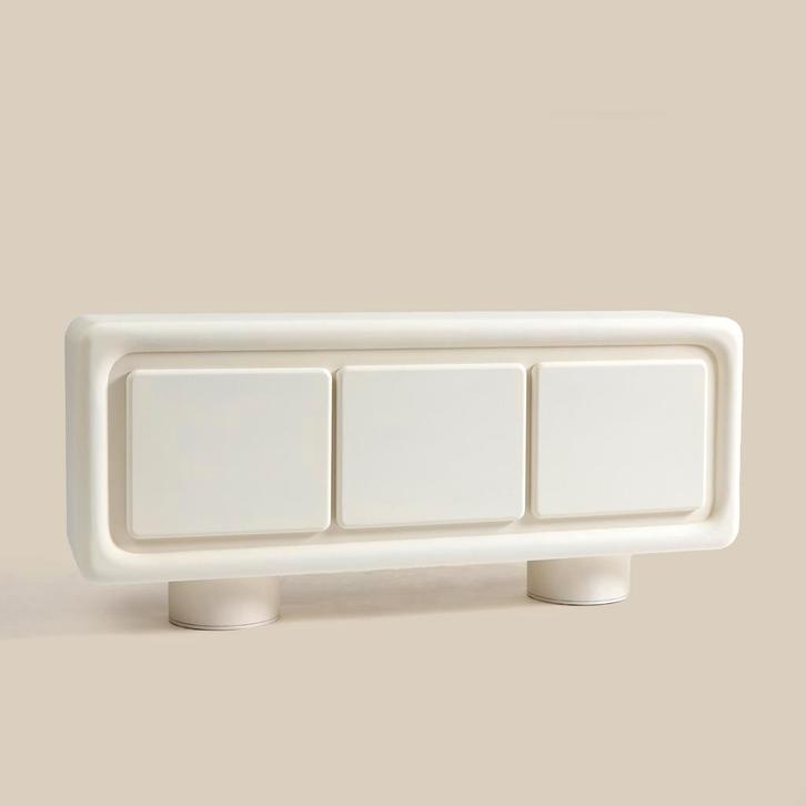 *WOONWINKEL* Wit Dressoir Organisch Betonlook, Huis en Inrichting, Kasten | Dressoirs, Nieuw, Verzenden