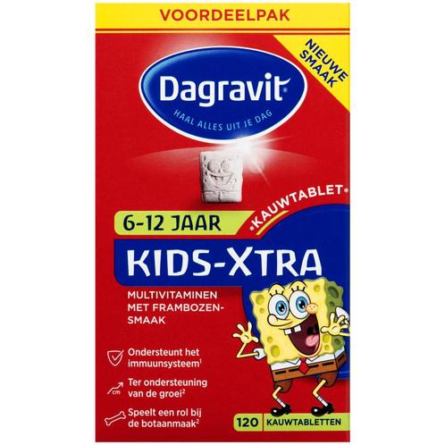 2x Dagravit Multivitamine Kids Xtra 6-12 jaar 120 kauwtablet, Kinderen en Baby's, Overige Kinderen en Baby's, Nieuw, Verzenden