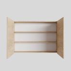 Spiegelkast BWS Cube 100x70x16 cm 2 Deuren Washed Oak, Ophalen of Verzenden, Nieuw, Bad