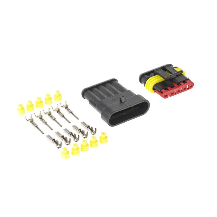 Hermetische connector set - 12 tot 24 Volt - 5 pin superseal, Doe-het-zelf en Verbouw, Elektra en Kabels, Overige typen, Nieuw
