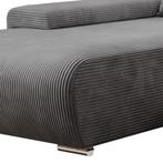 Sofa Iseo - Links - Met slaapfunctie - Donkergrijs, Huis en Inrichting, Banken | Bankstellen, Verzenden, Nieuw