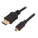 HDMI naar HDMI micro Kabel 1,5M Zwart, Audio, Tv en Foto, Audiokabels en Televisiekabels, Ophalen of Verzenden, Nieuw, 2 tot 5 meter