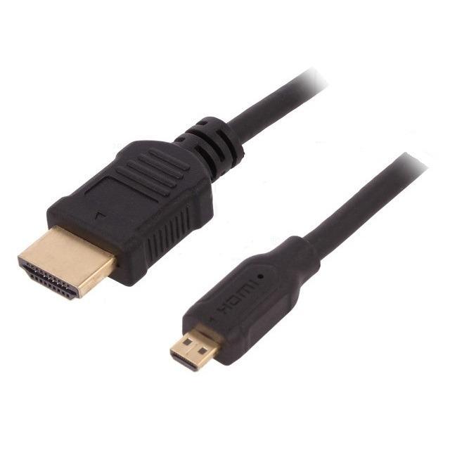 HDMI naar HDMI micro Kabel 1,5M Zwart, Audio, Tv en Foto, Audiokabels en Televisiekabels, 2 tot 5 meter, HDMI-kabel, Nieuw, Ophalen of Verzenden