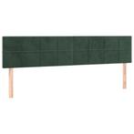 Fluweel Hoofdbord Set 2x | Tweedekansje | Donkergroen, Huis en Inrichting, Slaapkamer | Bedden, Nieuw, Ophalen of Verzenden, Stof