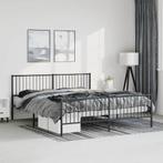 vidaXL Bedframe met hoofd- en voeteneinde metaal zwart, Huis en Inrichting, Verzenden, Zwart, Overige maten, Metaal