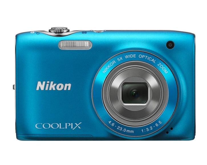 Nikon Coolpix S3100 Digitale Compact Camera - Blauw (In doos, Audio, Tv en Foto, Fotocamera's Digitaal, Zo goed als nieuw, Verzenden
