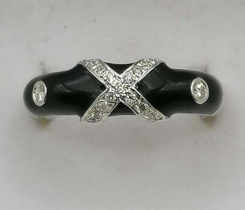 Ring - 18 karaat Witgoud - 0.20ct. tw. Diamant (Natuurlijk), Sieraden, Tassen en Uiterlijk, Ringen
