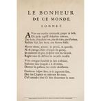 Christoffel Plantijn, Bonheur de ce Monde, Ophalen