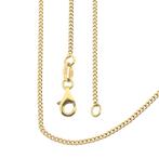 Gouden gourmet schakel ketting | 44 cm (schakelketting), Sieraden, Tassen en Uiterlijk, Kettingen, Ophalen of Verzenden, Gebruikt