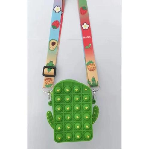 Pop It Portemonnee Cactus - Fidget Anti Stress Speelgoed, Sieraden, Tassen en Uiterlijk, Portemonnees, Nieuw, Verzenden