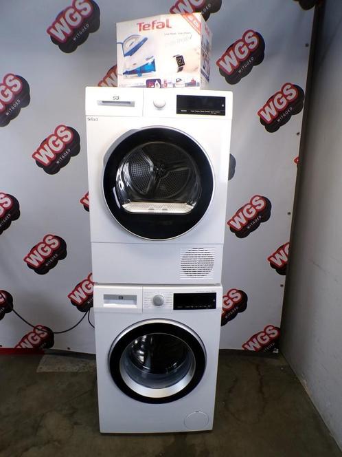 wasmachine en warmtepompdroger met gratis Tefal strijkijzer, Witgoed en Apparatuur, Wasmachines, Minder dan 85 cm, 1200 tot 1600 toeren