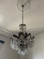 Kroonluchter - Messing - Messing en kristal vintage, Antiek en Kunst