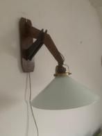 Wandlamp - Eik - Houten wandlamp, Antiek en Kunst