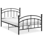 vidaXL Bedframe metaal zwart 120x200 cm, Verzenden, Zwart, Nieuw, Twijfelaar