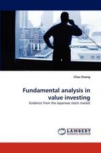 9783843354677 Fundamental analysis in value investing, Boeken, Economie, Management en Marketing, Nieuw, Chau Duong, Verzenden