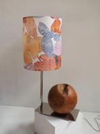 Natural teak ball lamp/ Shadow Missoni fabric - Lamp - .